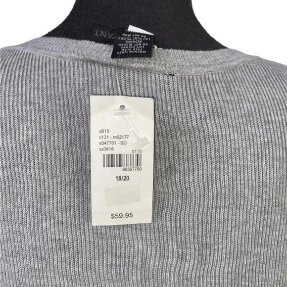 Lane Bryant V neck Gray Sweatshirt long sleeve Asymmetrical size 18/20 N… - Picture 7 of 7